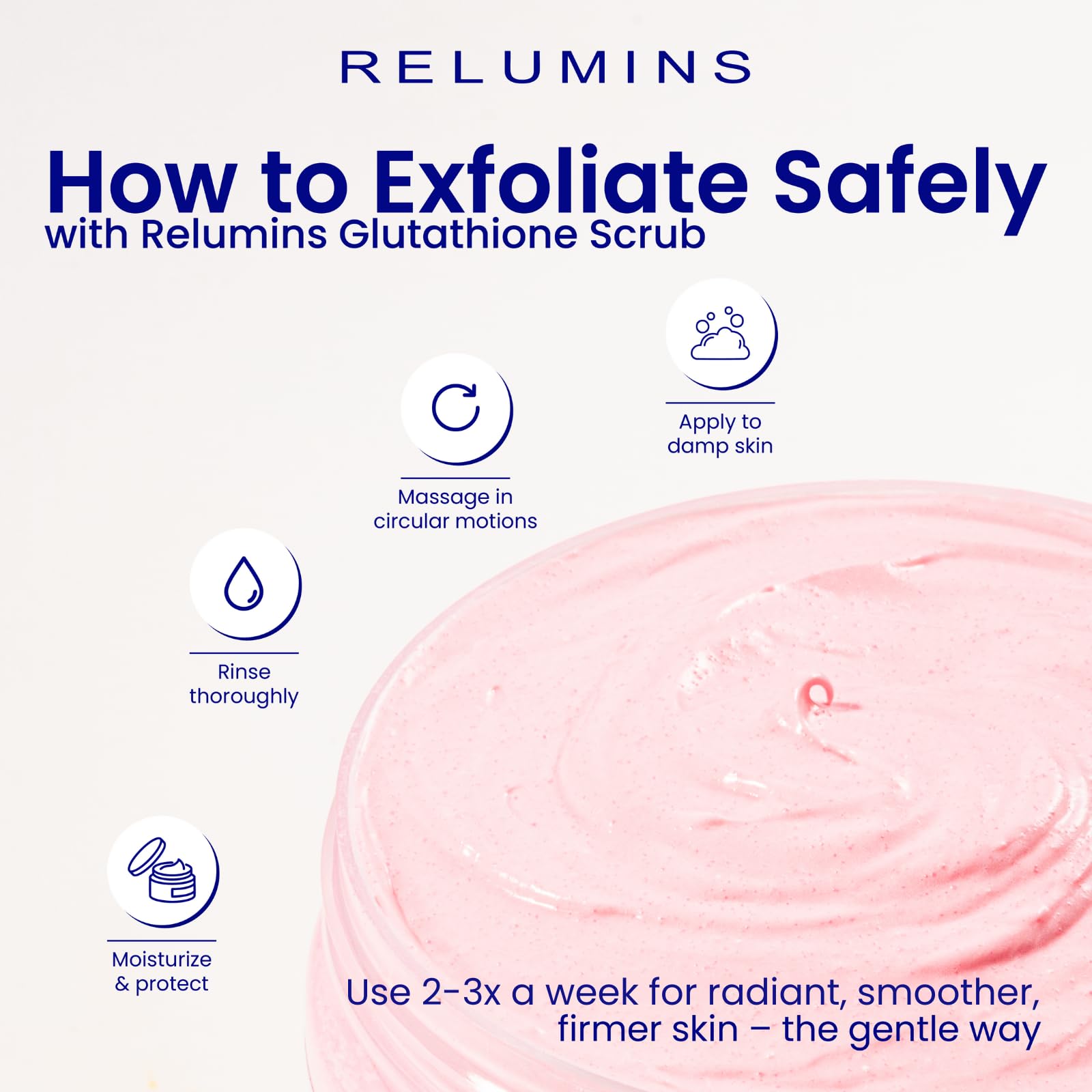 Relumins Premium Summer Body Scrub with Glutathione, Rosehip & Sea Salt – 400ml