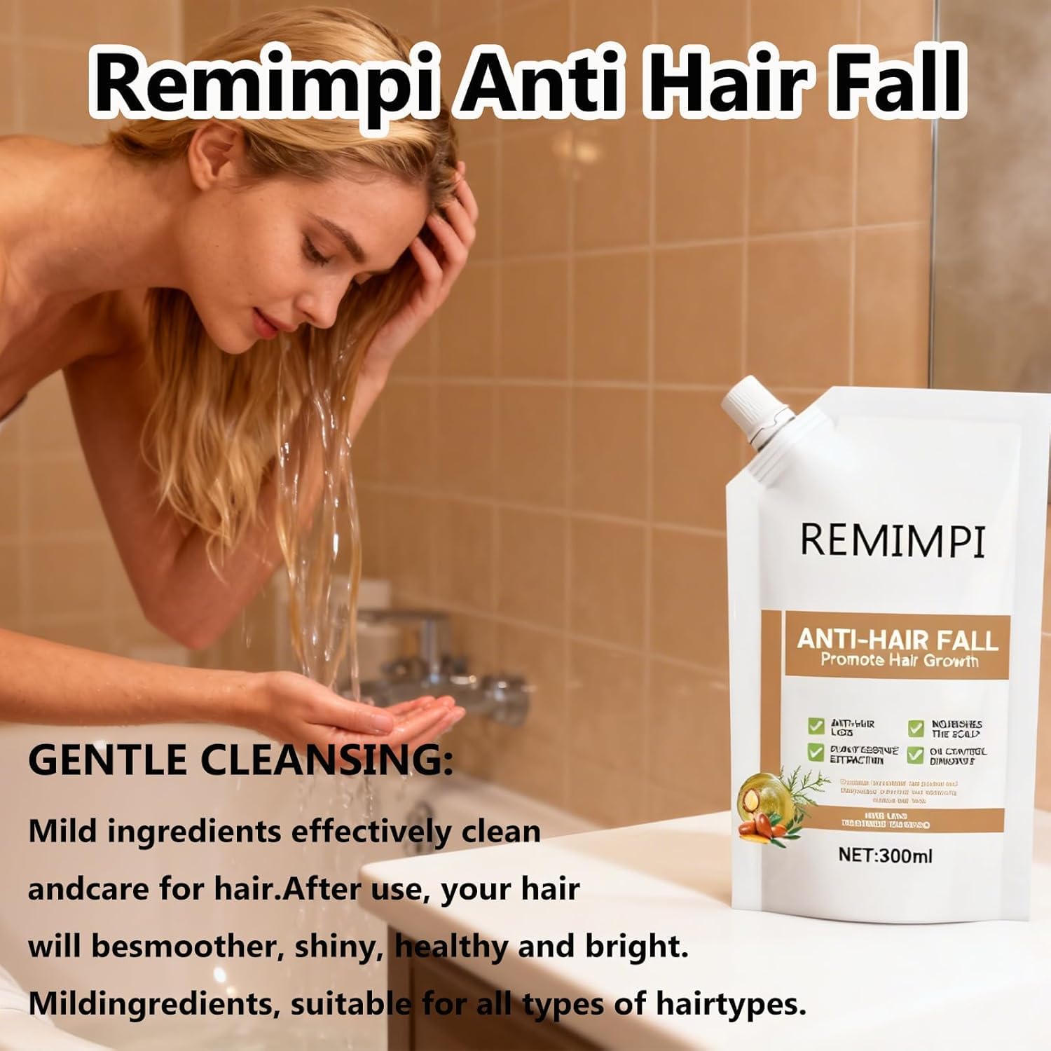 Remimpi Anti Hair Loss Shampoo – Plant-Powered Care for All Hair Types (2Pcs)