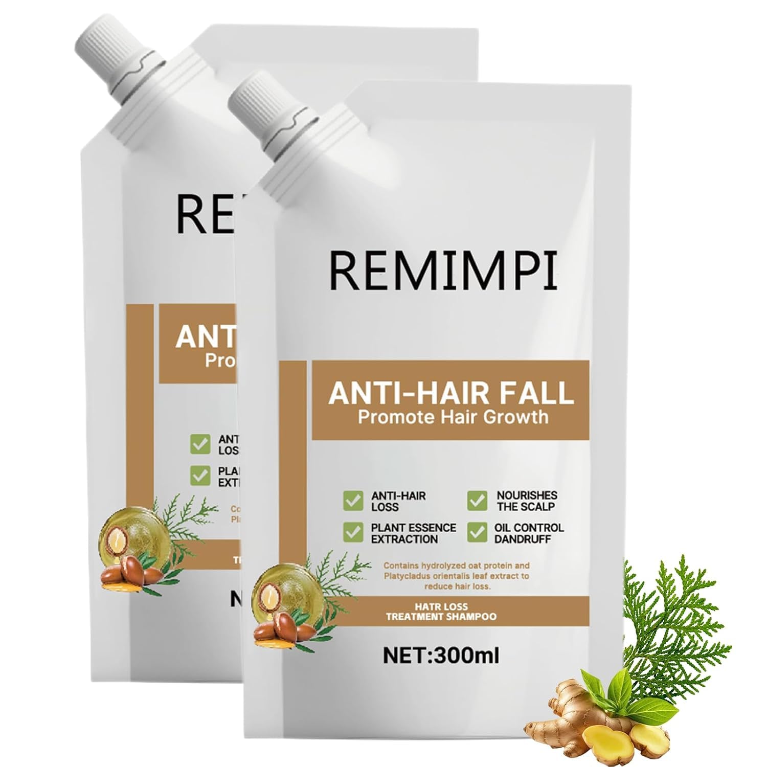 Remimpi Anti Hair Loss Shampoo – Plant-Powered Care for All Hair Types (2Pcs)