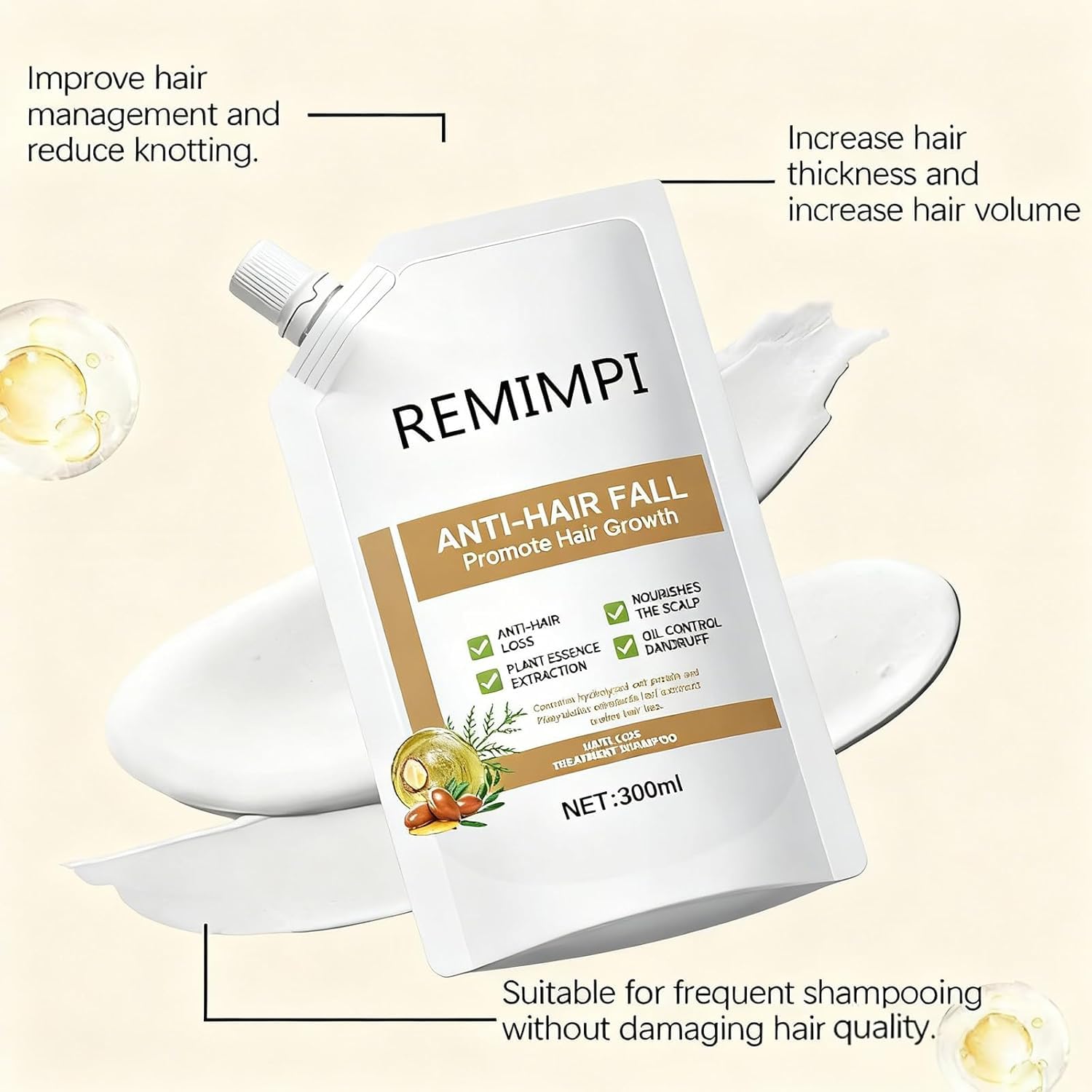 Remimpi Anti Hair Loss Shampoo – Plant-Powered Care for All Hair Types (2Pcs)