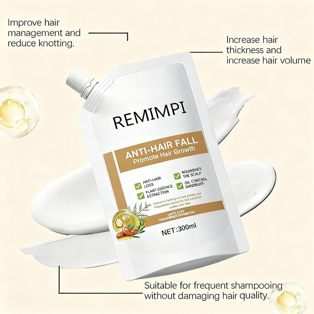 Remimpi Anti Hair Loss Shampoo | Strengthen, Cleanse & Support Hair Growth for All Hair Types