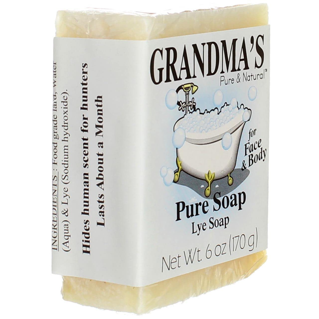 Remwood Grandma's Lye Soap – Four 6+ oz Bars (All-Natural)