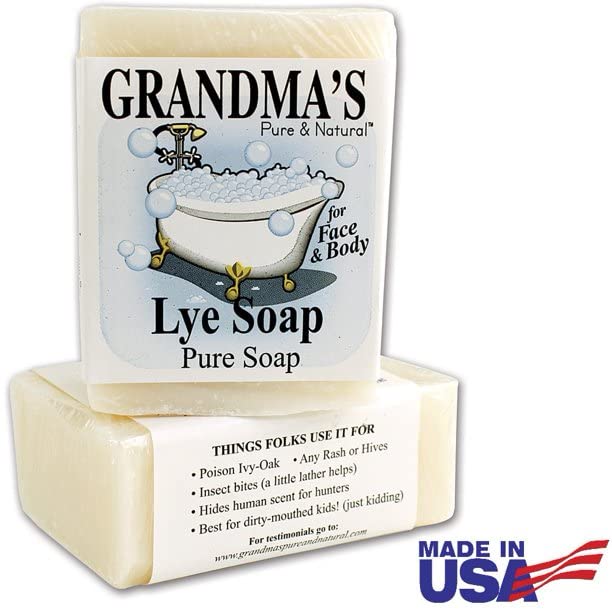Remwood Grandma's Lye Soap – Four 6+ oz Bars (All-Natural)