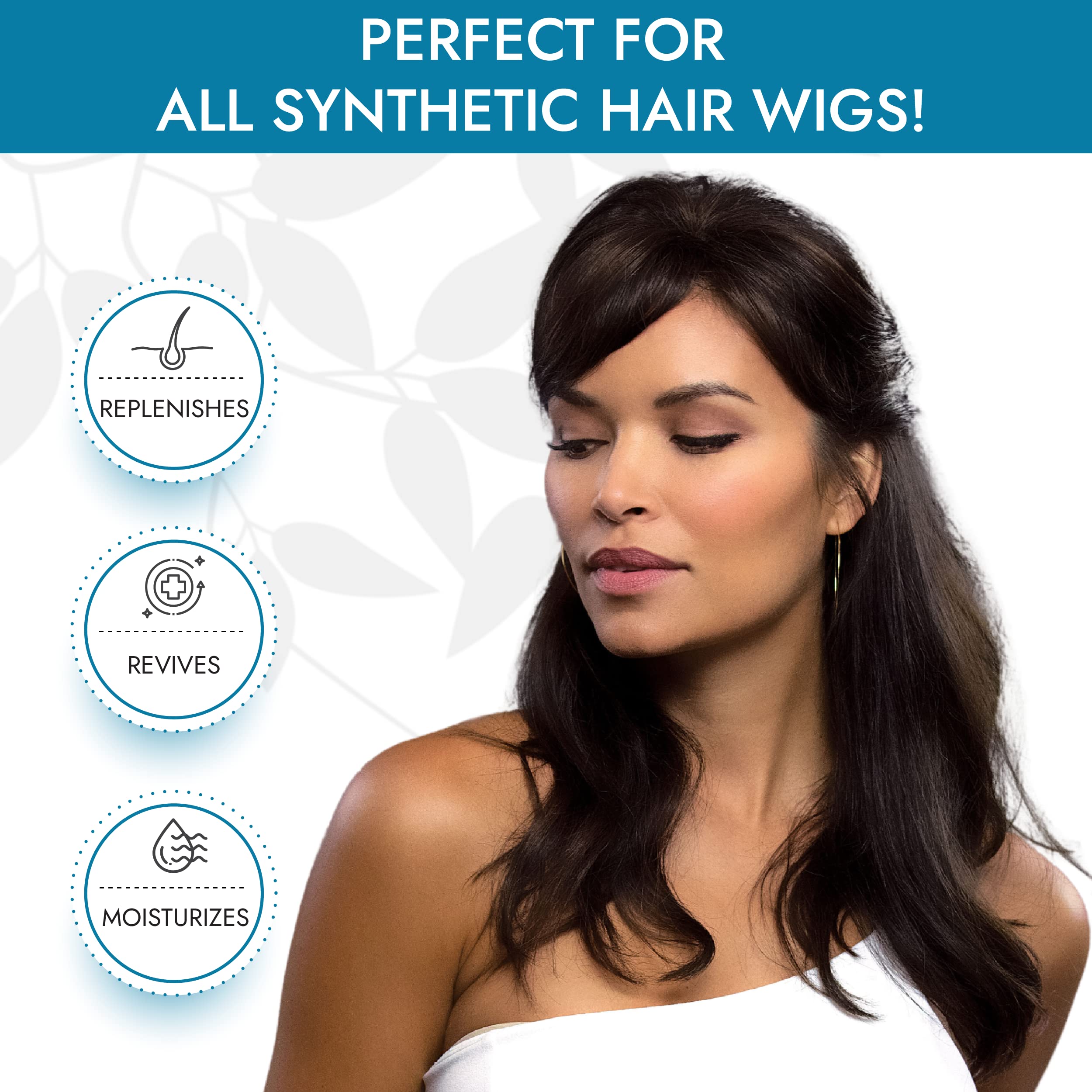 Rene of Paris Hair Conditioner for Synthetic Wigs & Extensions (8 oz) | Detangles, Shine, Protects