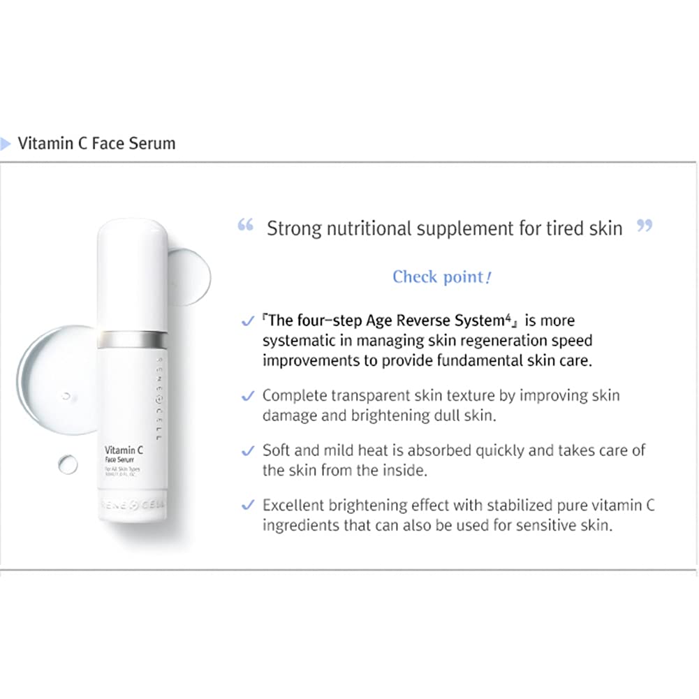 Renecell Vitamin C Face Serum – Brightening, Hydration, Gentle Daily Use