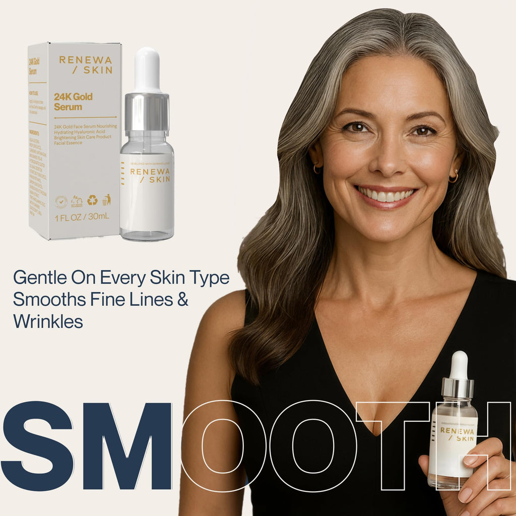 Renewa Skin 24K Gold Niacinamide Serum – Hydrating & Brightening, 30mL