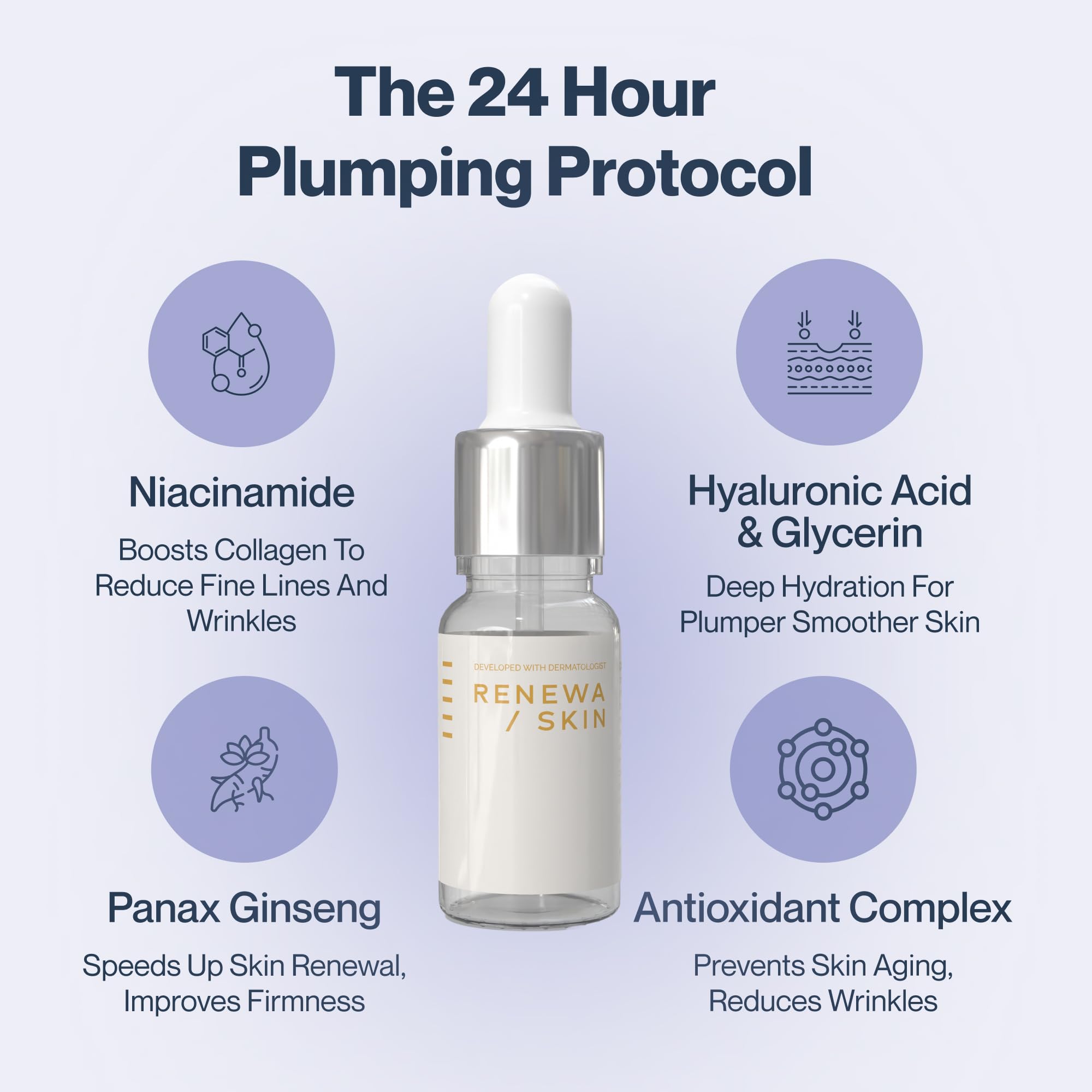 Renewa Skin 24K Gold Niacinamide Serum – Hydrating & Brightening, 30mL