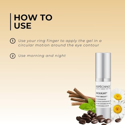 Repechage Biolight Frost Bright Eye Contour Gel – Caffeine Eye Cream for Puffiness, Dark Circles & Fine Lines
