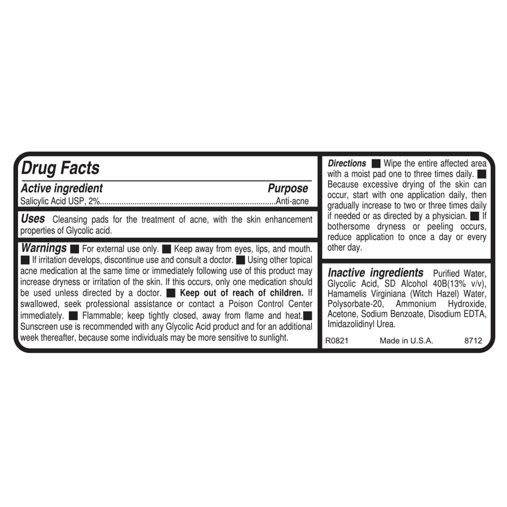 Replenix Gly-Sal Clarifying Acne Pads – 60 Count, 10% Glycolic + 2% Salicylic