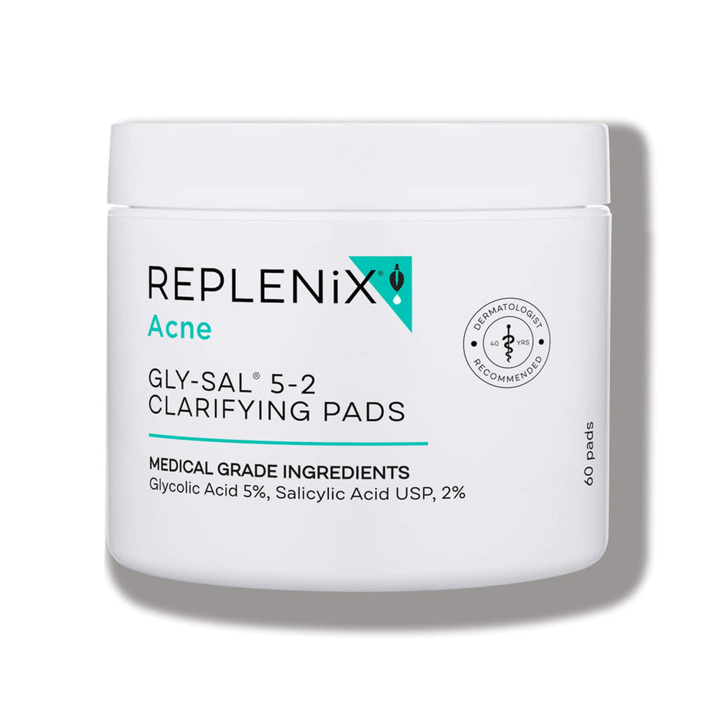 Replenix Gly-Sal Clarifying Acne Pads – 60 Count, 5% Glycolic + 2% Salicylic Acid