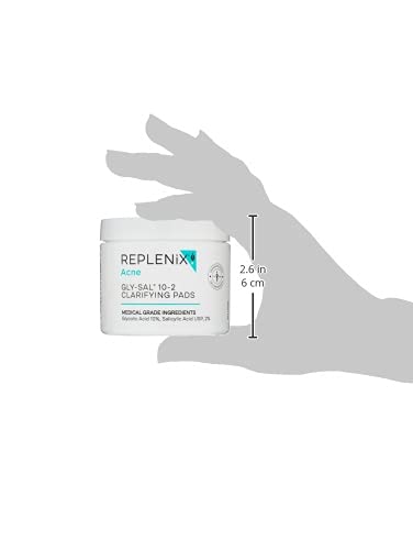 Replenix Gly-Sal Clarifying Acne Pads – 60 Count, 10% Glycolic + 2% Salicylic