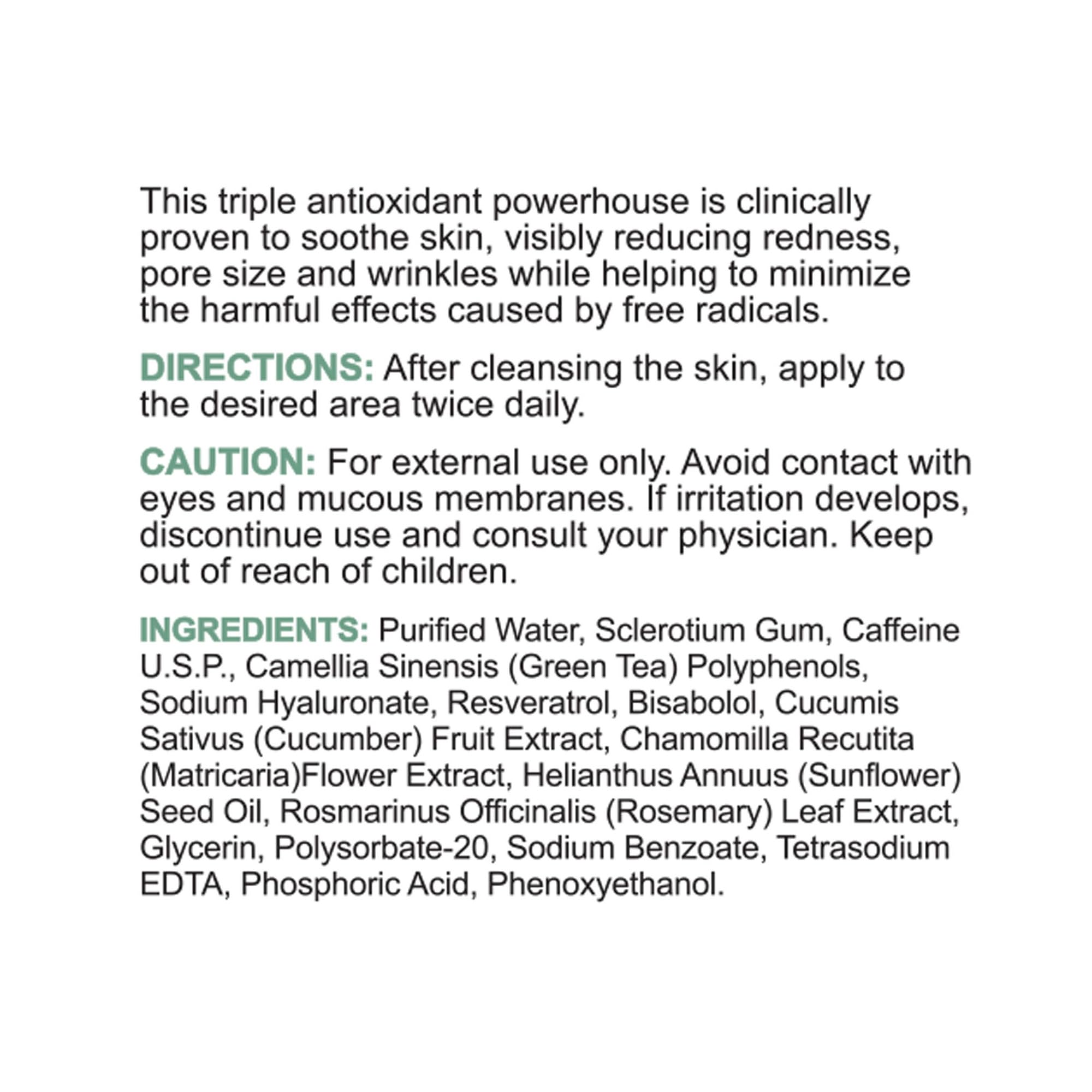 Replenix Redness Reducing Triple AOX Serum | Hydrating Antioxidant Facial Treatment