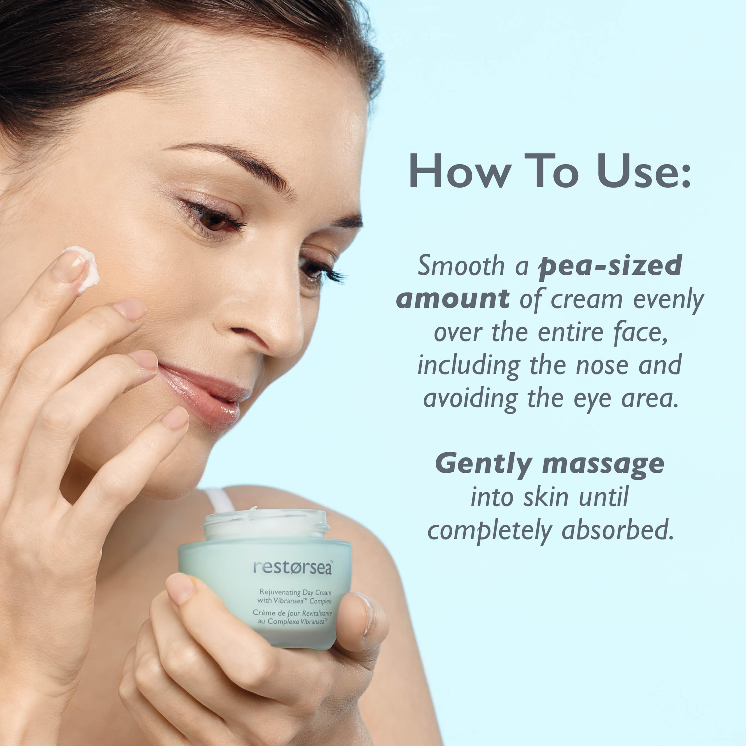 Restorsea Rejuvenating Day Cream – Moisturizer for Normal to Oily Skin with Vibransea Complex – Firms, Brightens & Evens Skin Tone – 1.7 oz