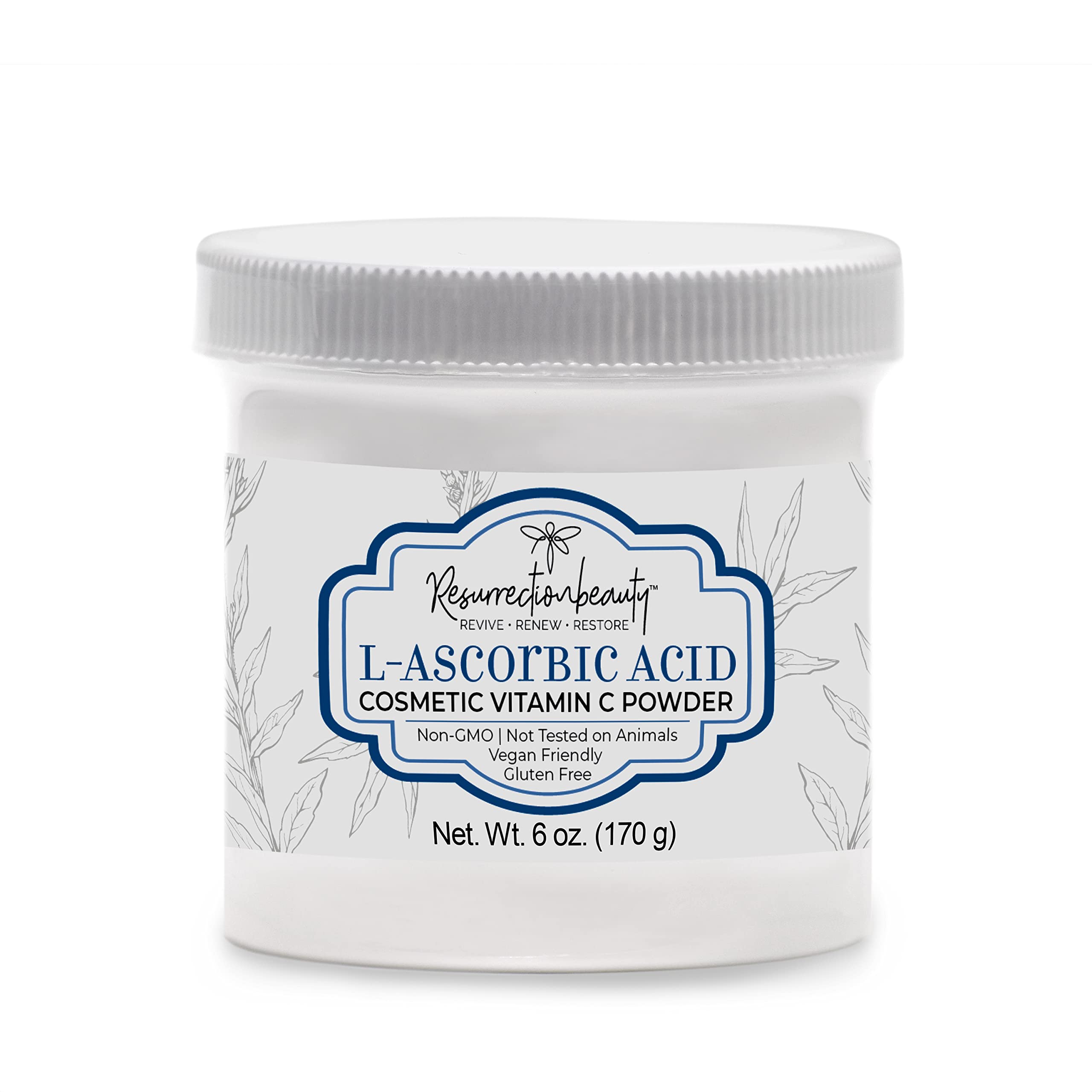 RESURRECTIONbeauty 100% Pure L-Ascorbic Acid Powder – DIY Vitamin C Skincare for Serums, Masks, and More | 6 oz