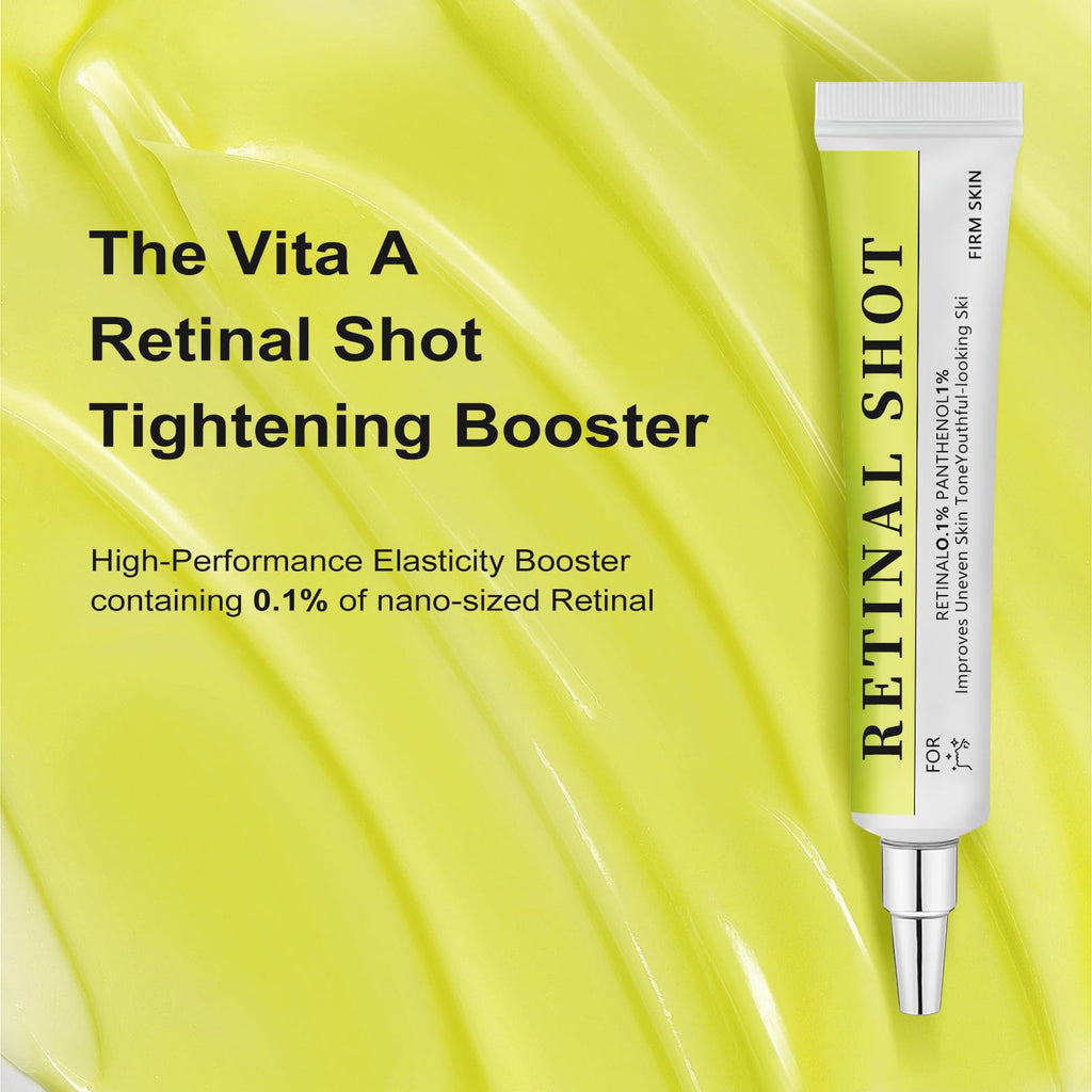 RETINAL SHOT Tightening Booster: Pore Minimizer & Wrinkles Reduction with Retinol 0.1% + Panthenol 1% (2pcs)