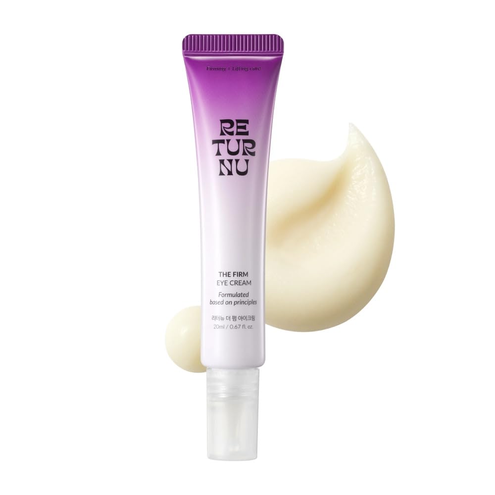 RETURNU The Firm Eye Cream – Bakuchiol, Copper Peptides & Korean Thistle, Vegan Anti-Wrinkle & Firming (20ml)