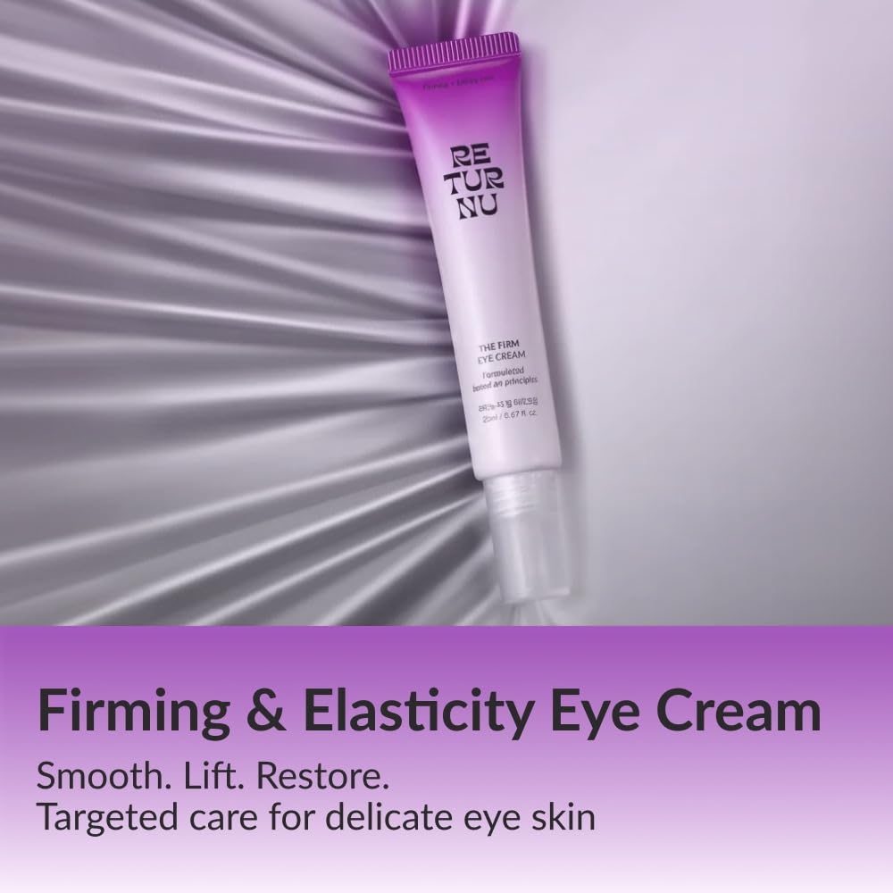 RETURNU The Firm Eye Cream – Bakuchiol, Copper Peptides & Korean Thistle, Vegan Anti-Wrinkle & Firming (20ml)