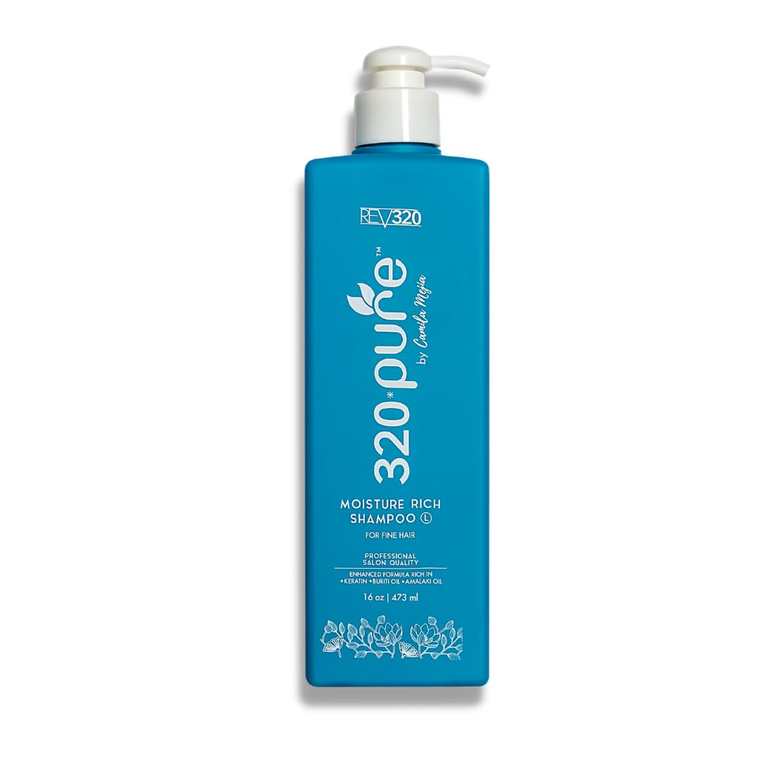 Rev320 320Pure Moisture Rich Shampoo for Fine Hair – Lightweight & Volumizing