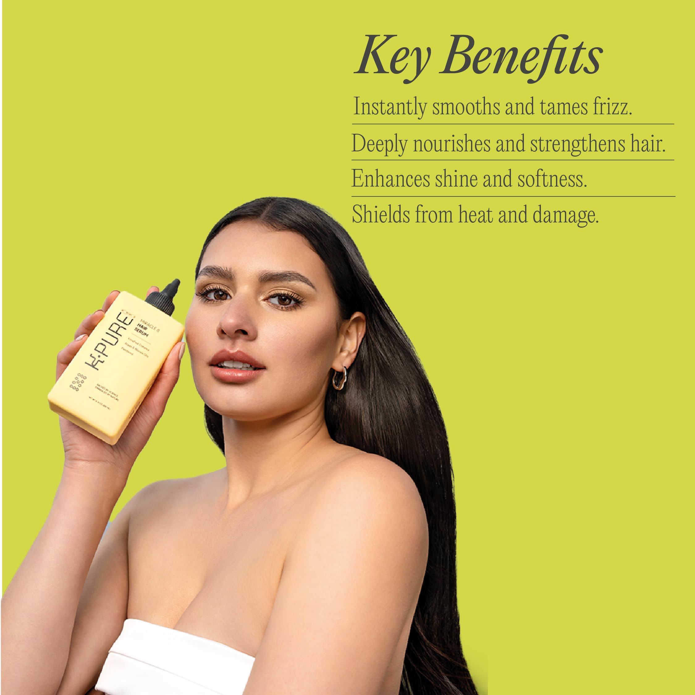 Rev320 Miracle 8 Keratin Hair Serum by K-Pure — Instant Deep Conditioning, Frizz Control, Shine