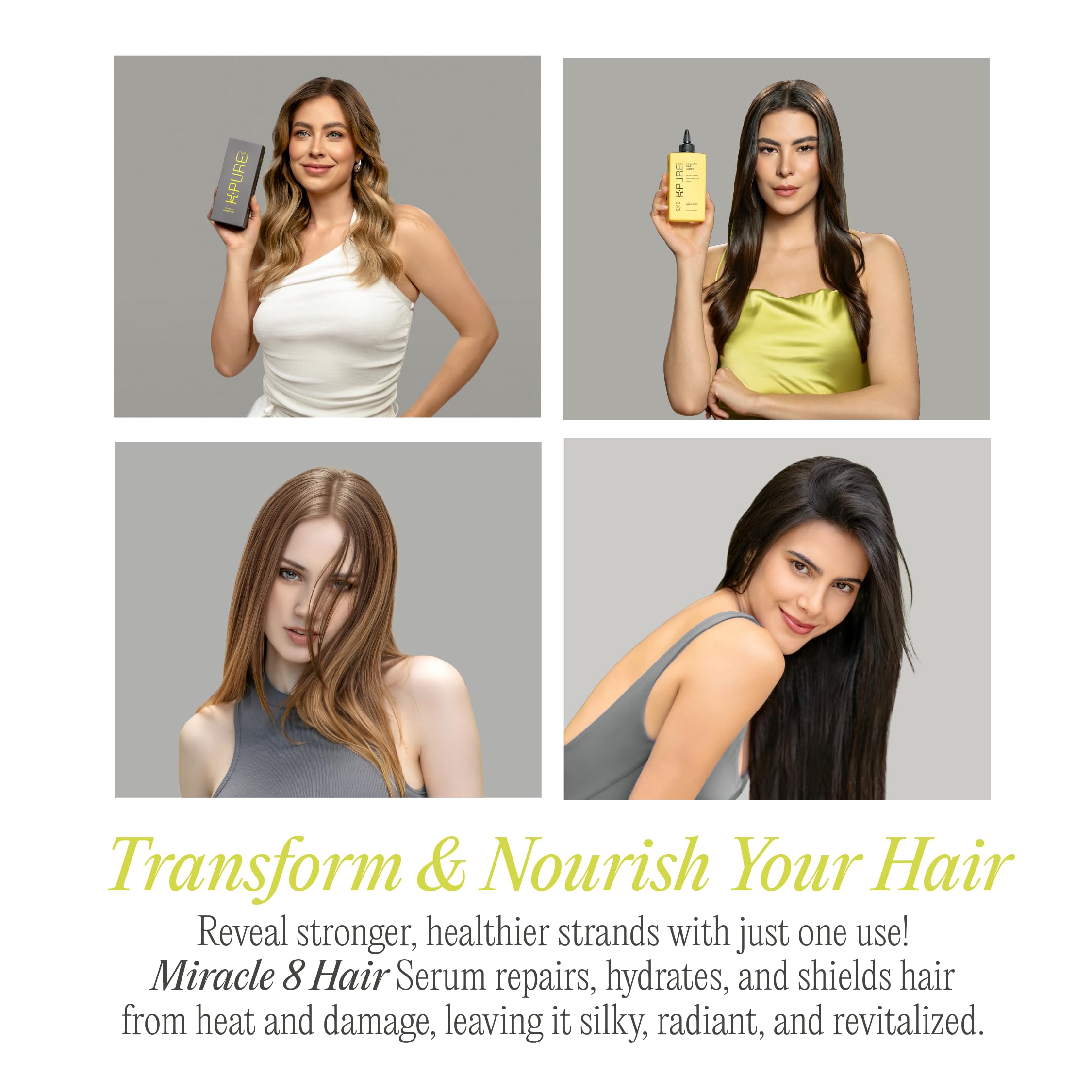 Rev320 Miracle 8 Keratin Hair Serum by K-Pure — Instant Deep Conditioning, Frizz Control, Shine