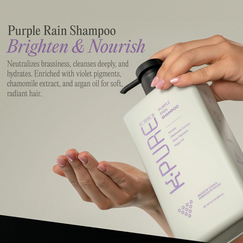 Rev320 Purple Rain Keratin Shampoo by K-Pure – Sulfate/Paraben Free, Anti-Brass Purple for Blonde, Silver & Gray Hair