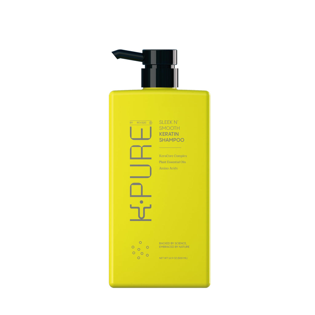Rev320 Sleek N' Smooth Keratin Shampoo by K-Pure – Anti-Frizz, Strength & Shine (Sulfate & Paraben Free)