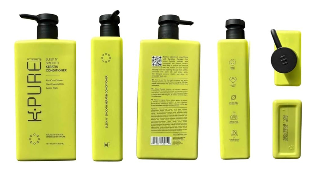 Rev320 Sleek N' Smooth Keratin Shampoo by K-Pure – Anti-Frizz, Strength & Shine (Sulfate & Paraben Free)