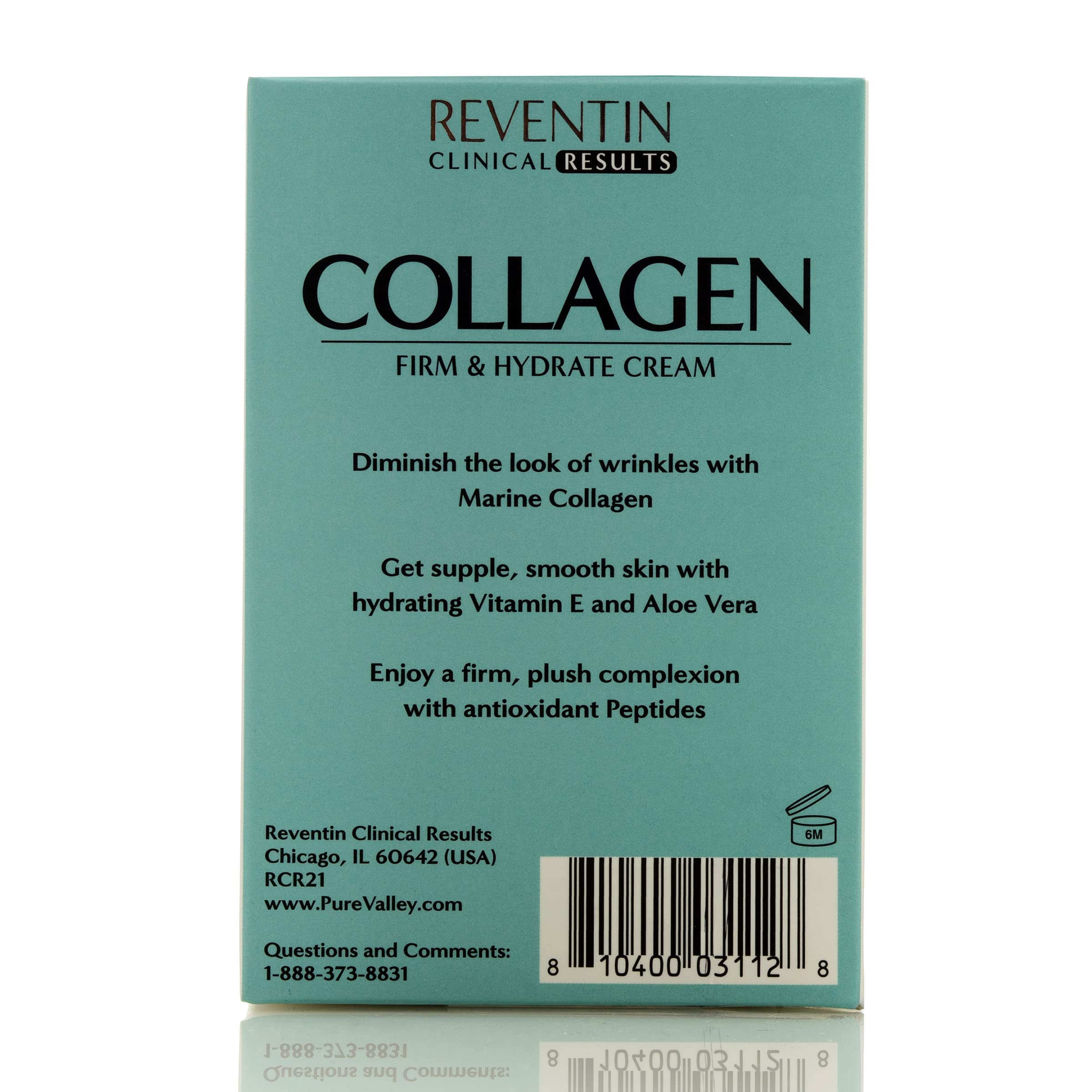 Reventin Clinical Results Firm & Hydrate Collagen Cream – Peptides, Vitamin E & Aloe Moisturizer