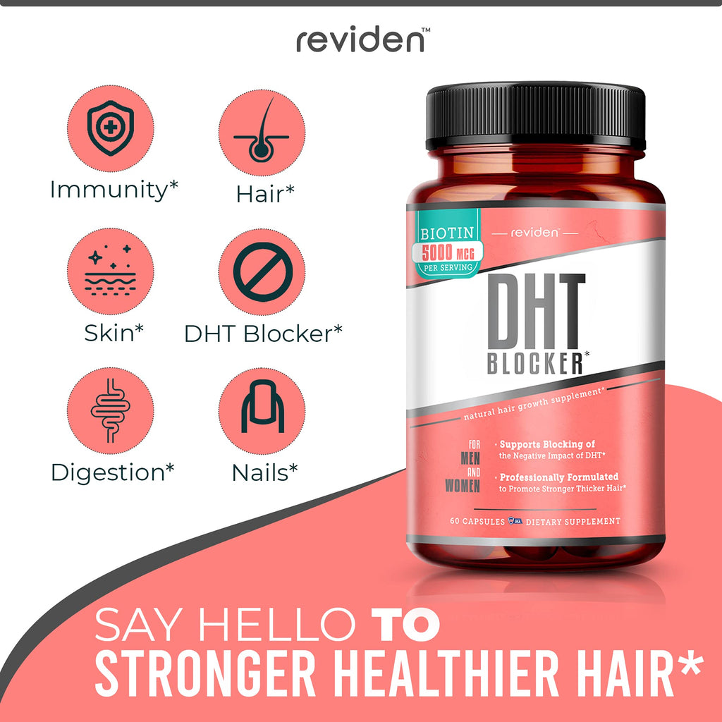 REVIDEN DHT Blocker for Hair Growth – Saw Palmetto, Biotin, Keratin & Collagen