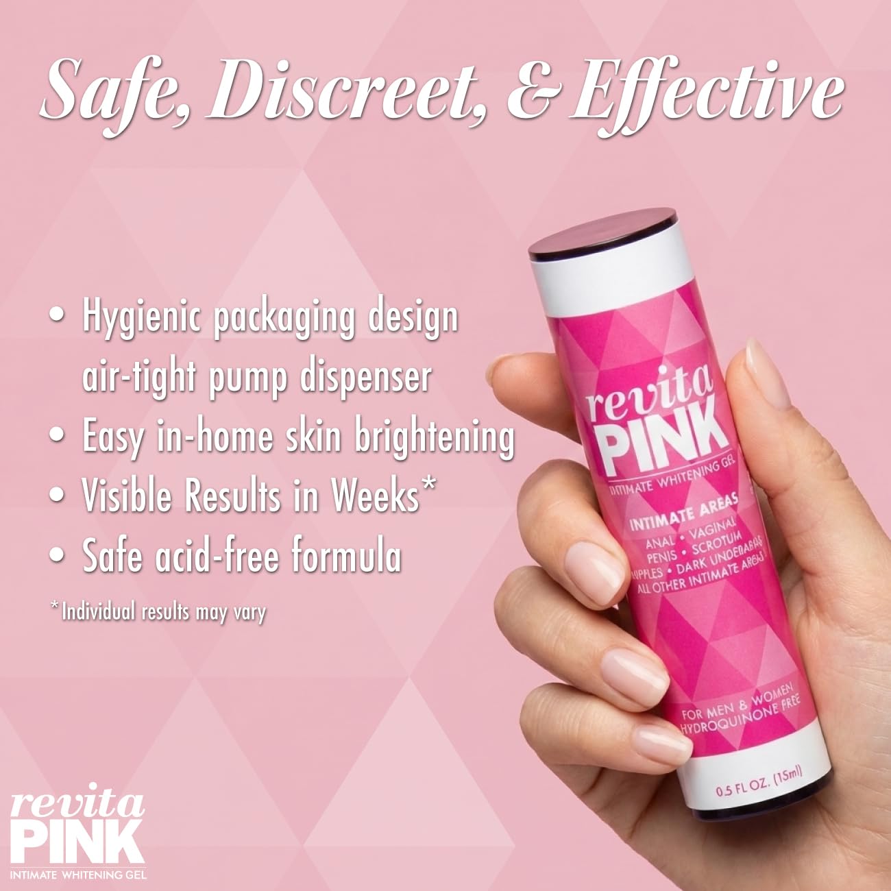 Revita PINK Brightening Cream for Intimate Areas – Underarms & Inner Thighs