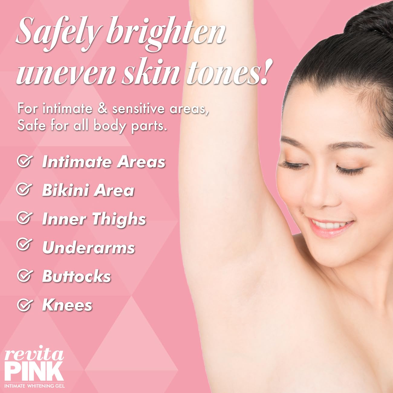 Revita PINK Brightening Cream for Intimate Areas – Underarms & Inner Thighs
