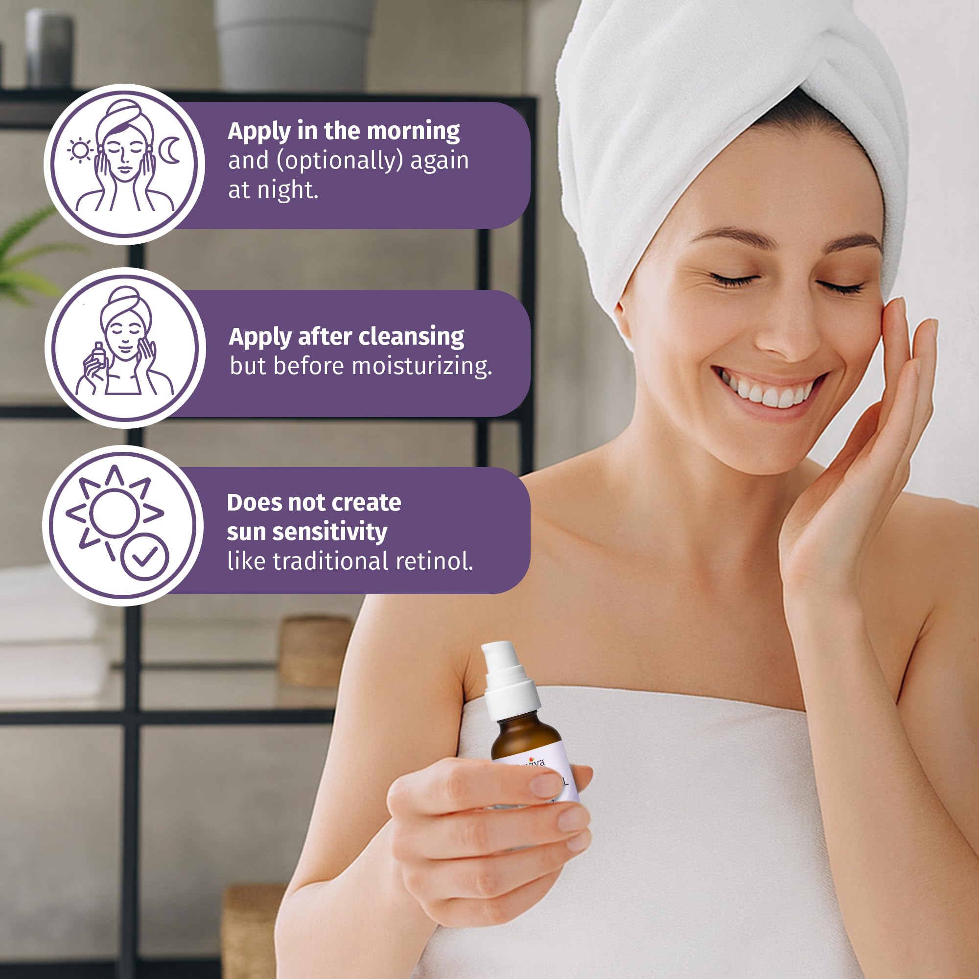 Reviva Labs Bakuchiol Serum – Natural Retinol Alternative with Alfalfa & Artichoke, Hydrating 1 Fl Oz