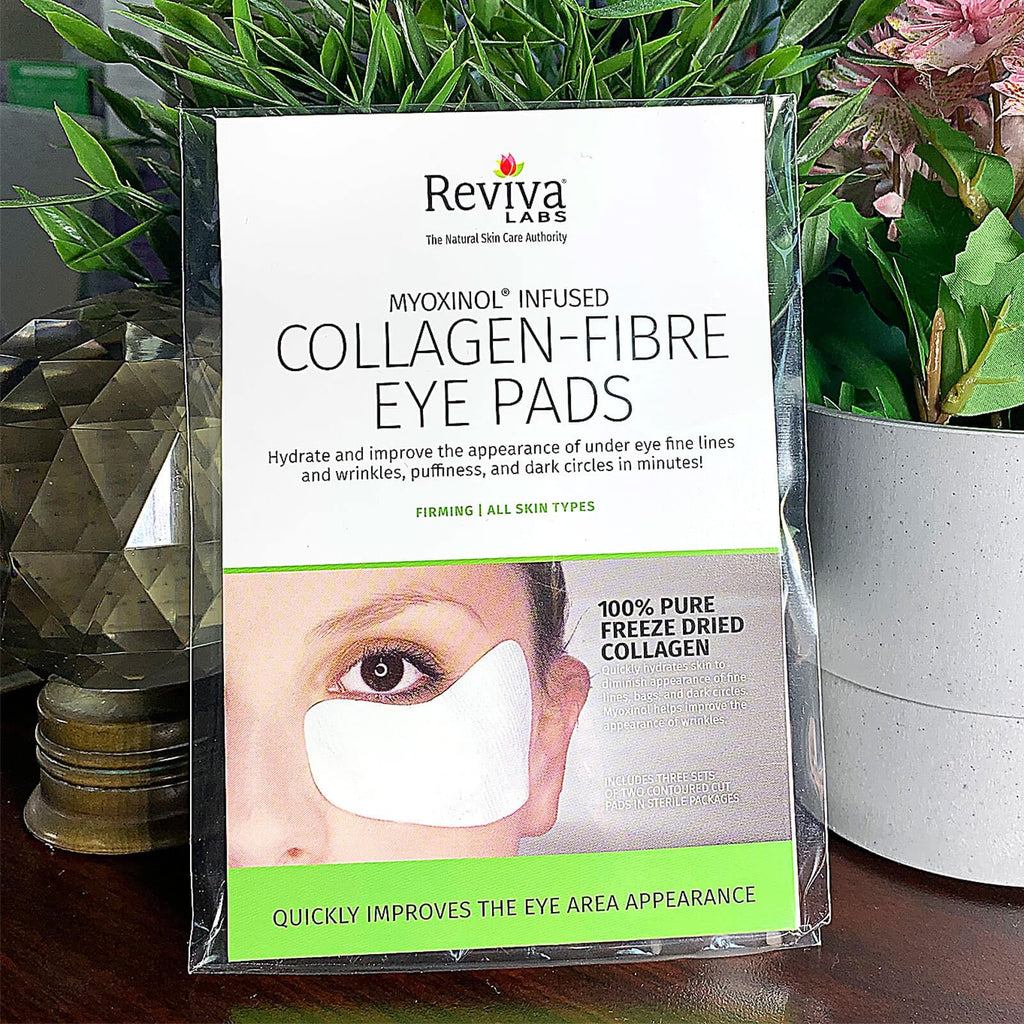 Reviva Labs Collagen Fibre Eye Pads – 6 CT | Refreshing Under-Eye Care