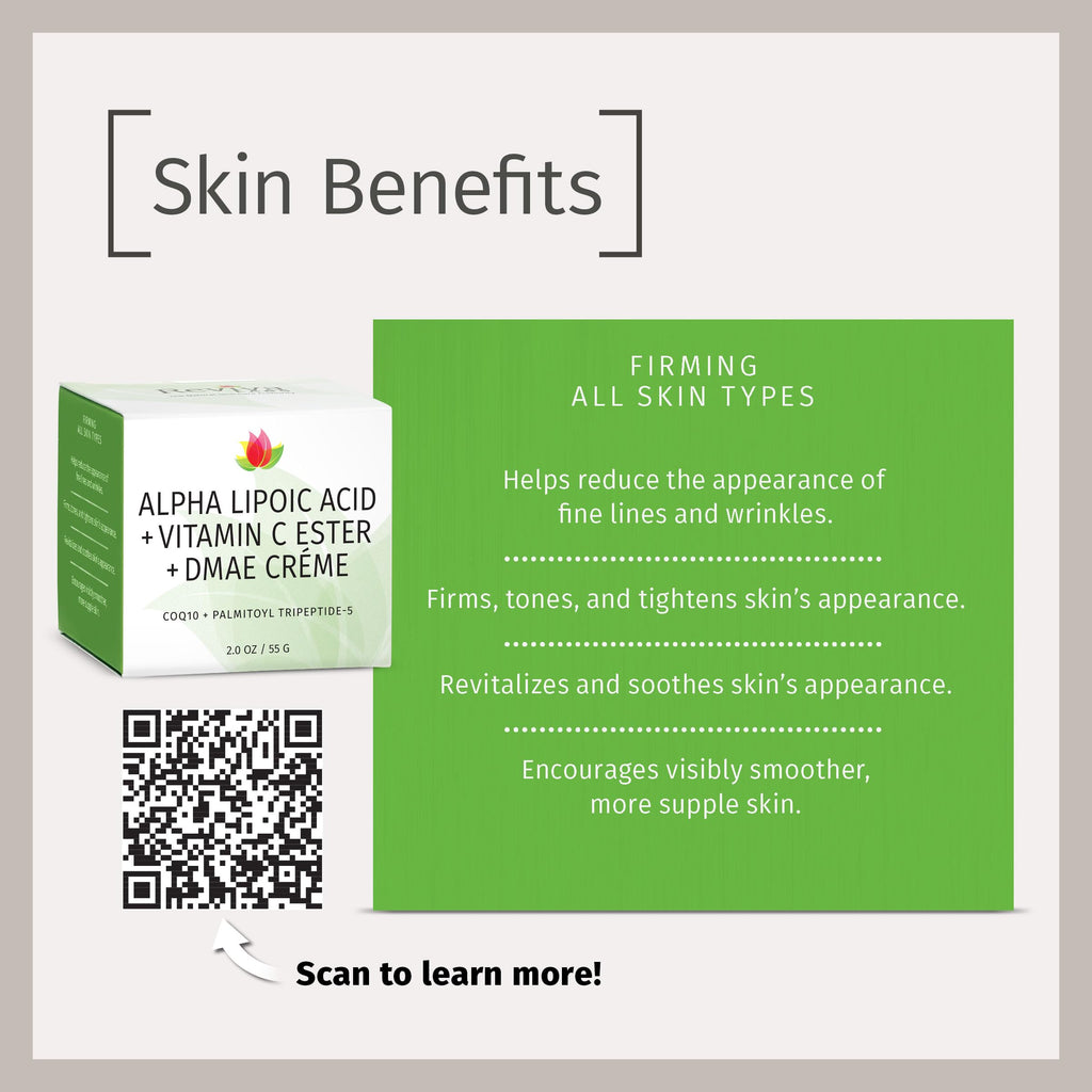 Reviva Labs DMAE Cream with Alpha Lipoic Acid & Vitamin C Ester – Firming Neck & Face