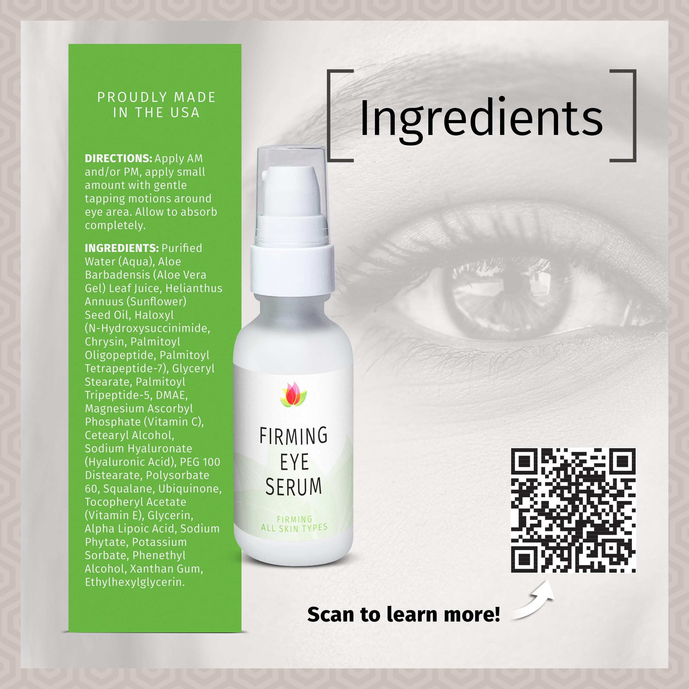 Reviva Labs Firming Eye Serum with Alpha Lipoic Acid, Vitamin C Ester & DMAE – 1 fl oz