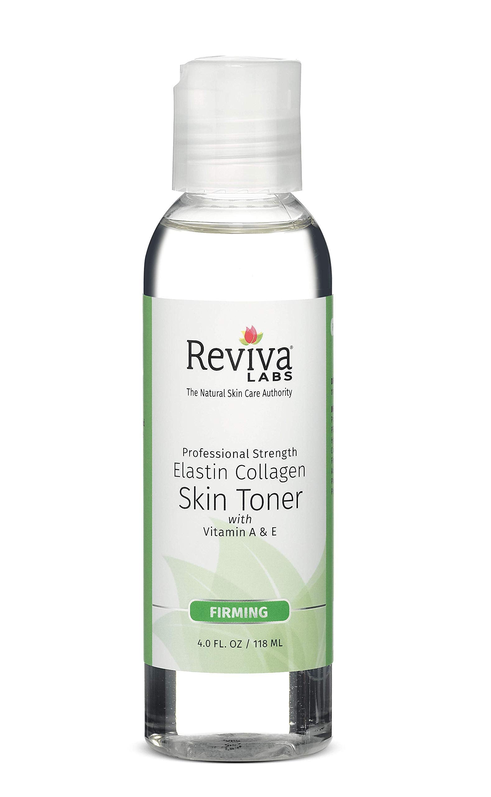 REVIVA LABS Elastin Collagen Skin Toner with Vitamin A & E – Dry Skin, Pack of 3 (4 oz)