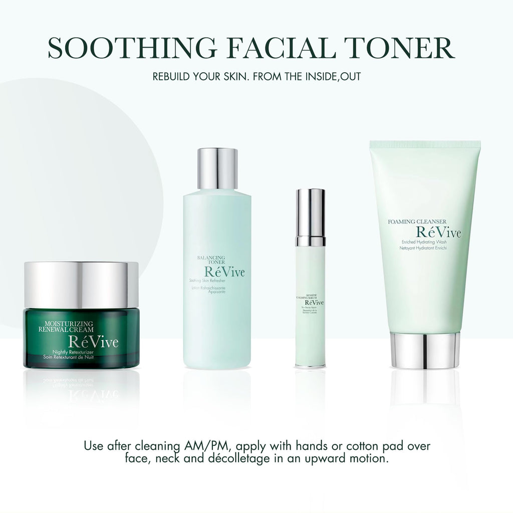 RéVive Balancing Face Toner – Soothing Makeup Remover & Gentle Exfoliant (6 fl oz)