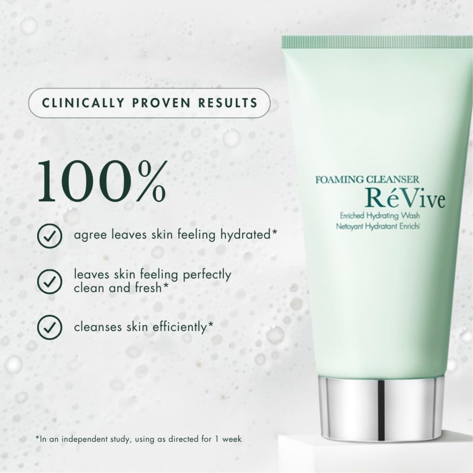RéVive Foaming Facial Cleanser – Hydrating Vitamin E Face Wash for Barrier Protection (4.2 oz)