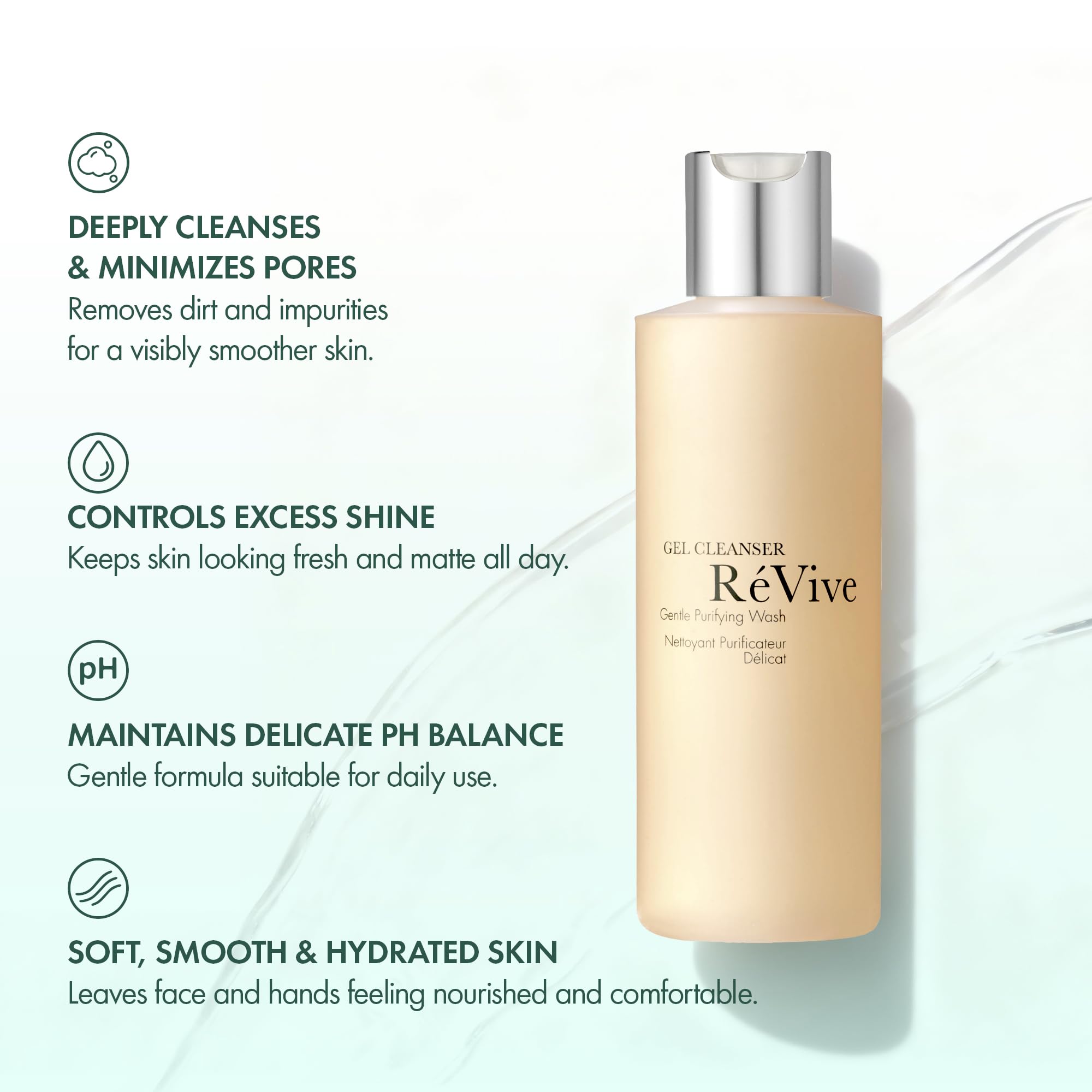 RéVive Gentle Face Wash - Purifying Gel Cleanser with Cucumber Essence