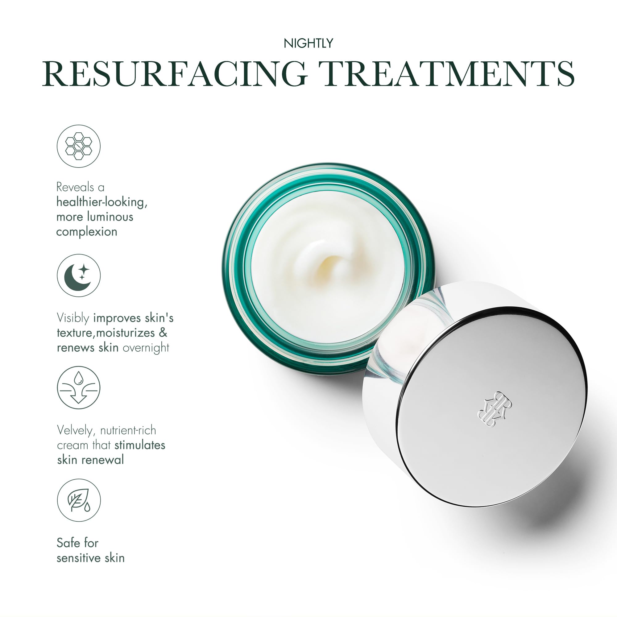RéVive X Lele Sadoughi Renewal Night Cream ArtJar – Gentle Exfoliating Hydration, 2.5oz