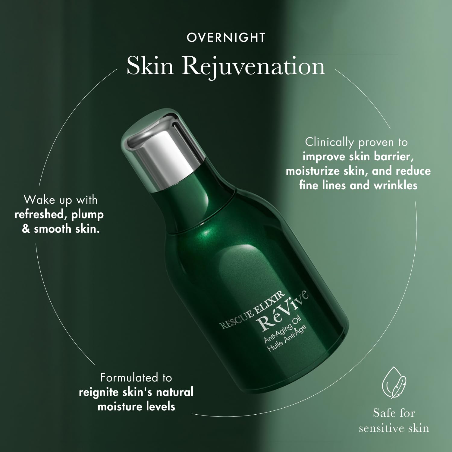 RéVive Rescue Elixir Overnight Face Oil – Hydration, Plump & Smoother Skin (30 ml)