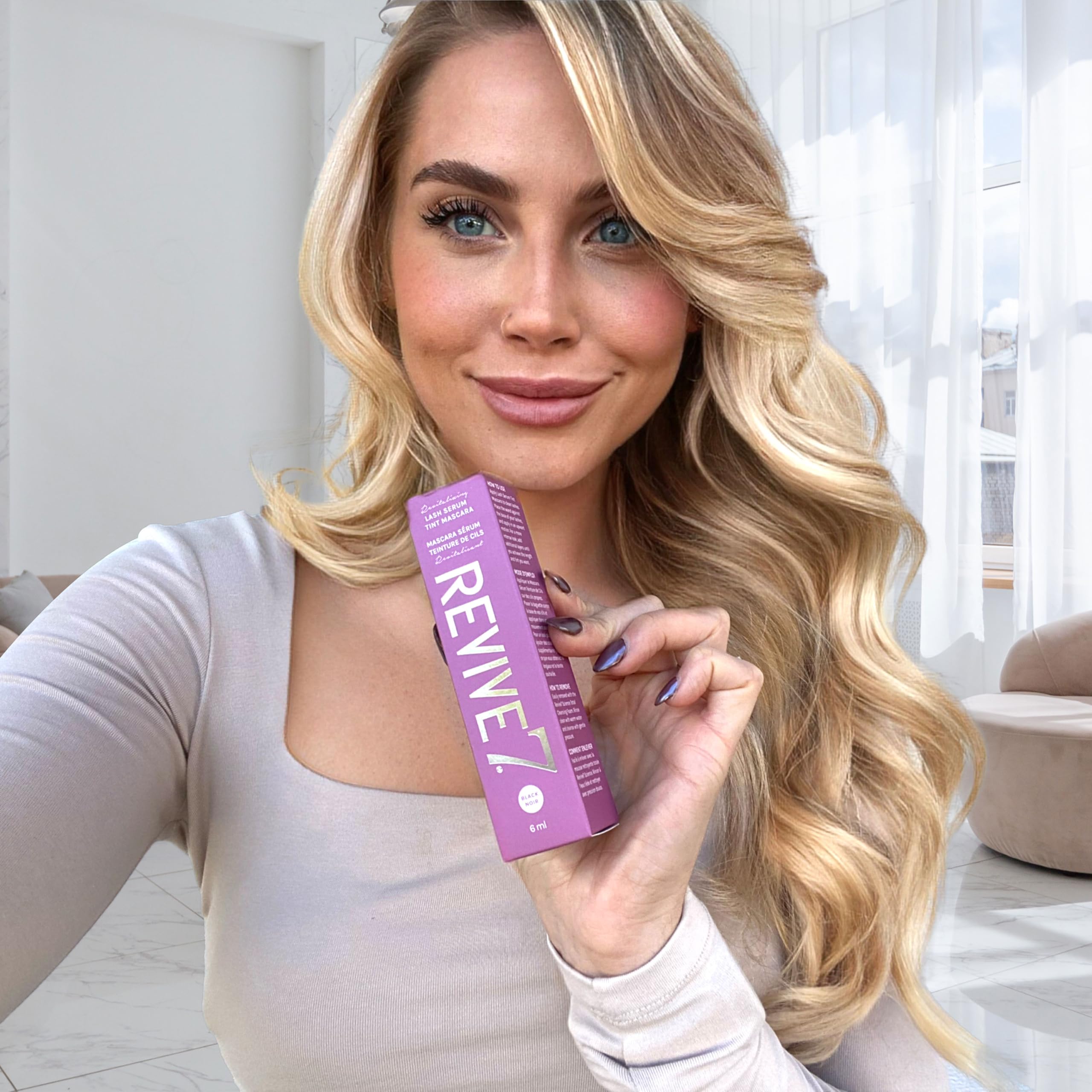 Revive7 Lash Serum Tint Mascara – Lengthening, Waterproof Tubing Formula (6 ml, Black)