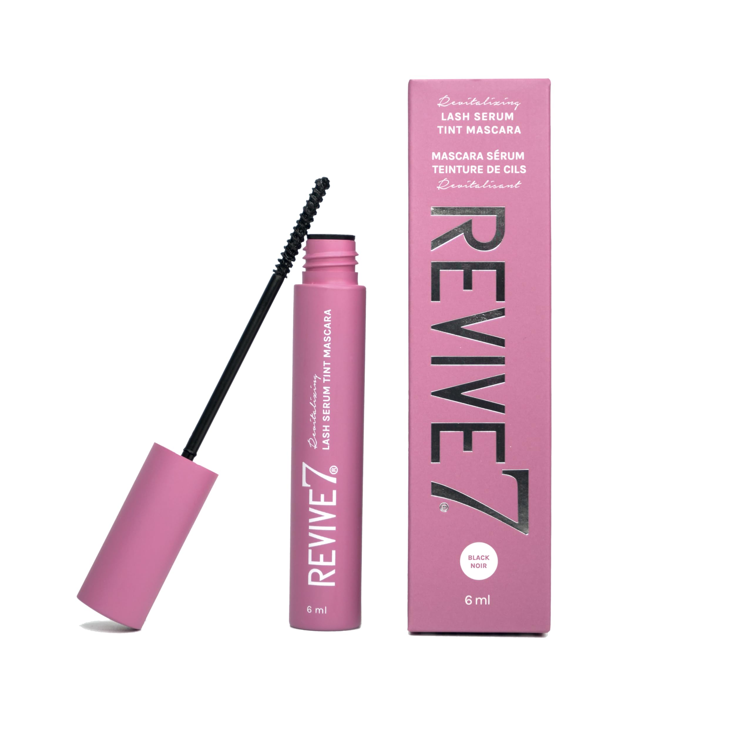 Revive7 Lash Serum Tint Mascara – Lengthening, Waterproof Tubing Formula (6 ml, Black)