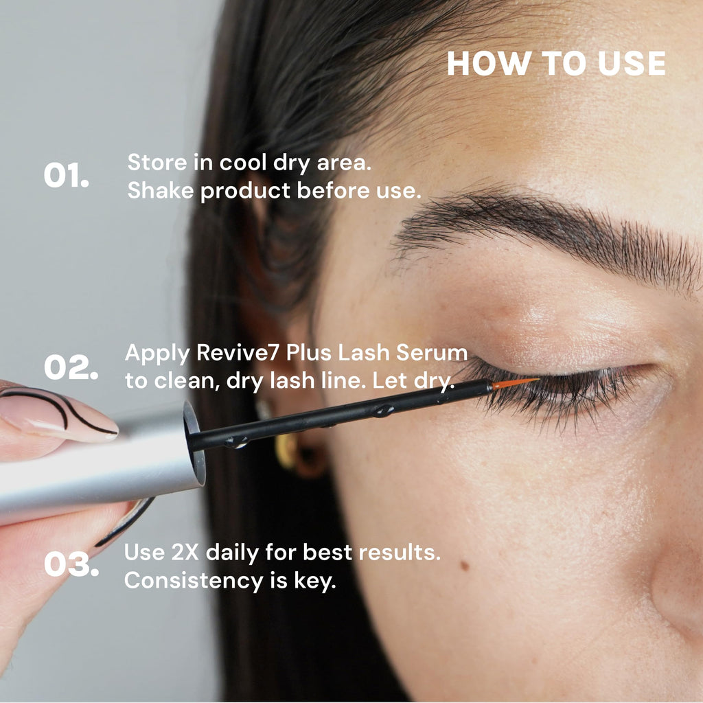 Revive7 Plus Lash Serum – Longer, Fuller Lashes & Defined Brows | Made in Canada (3 ml)