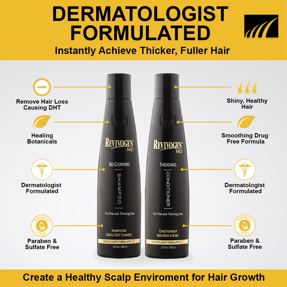 Revivogen MD Bio-Cleansing Shampoo & Thickening Conditioner for Thinning Hair