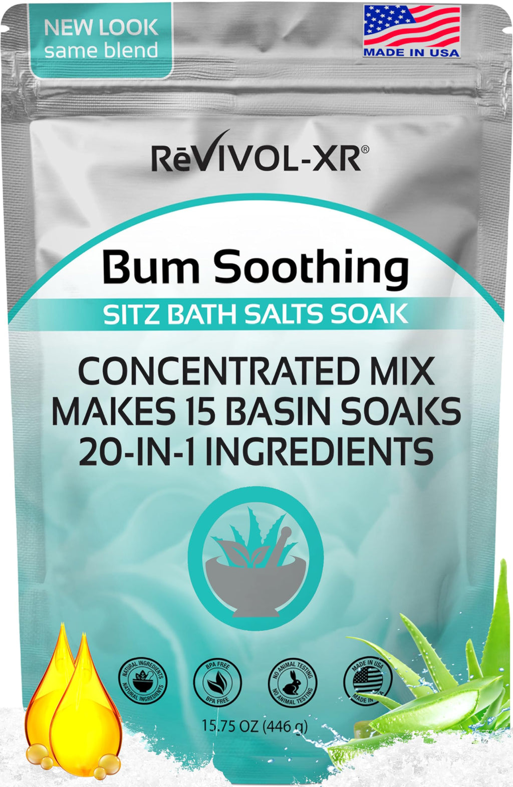 REVIVOL-XR Sitz Bath Soaks – 20-in-1 Salts & Oils for Comfort Relief, USA Made