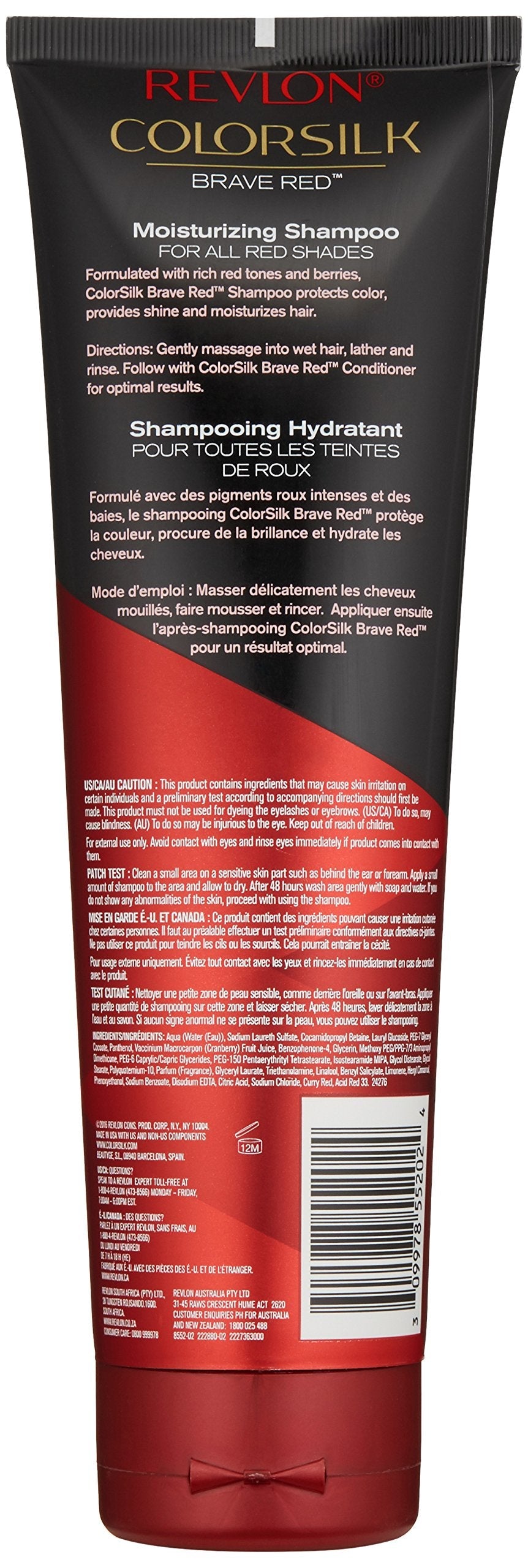 REVLON Colorsilk Care Shampoo Red – Color Care & Shine, 8.45 oz