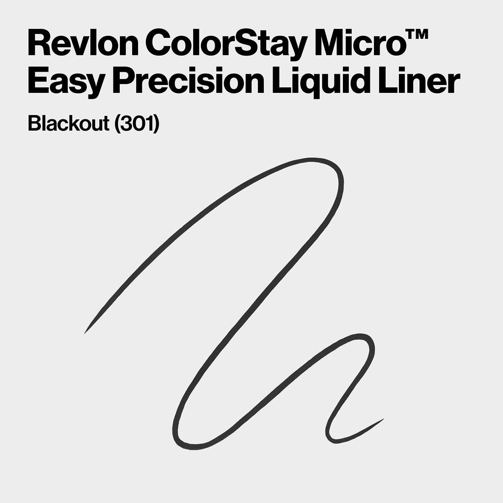 REVLON ColorStay Micro Easy Precision Liquid Eyeliner – Waterproof, Smudge-Proof, 0.1mm Tip, 2 Pack (Blackout)