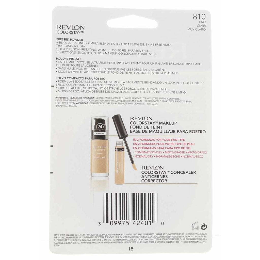 Revlon ColorStay Pressed Powder with SoftFlex – Fair 810 (Pack of 2)