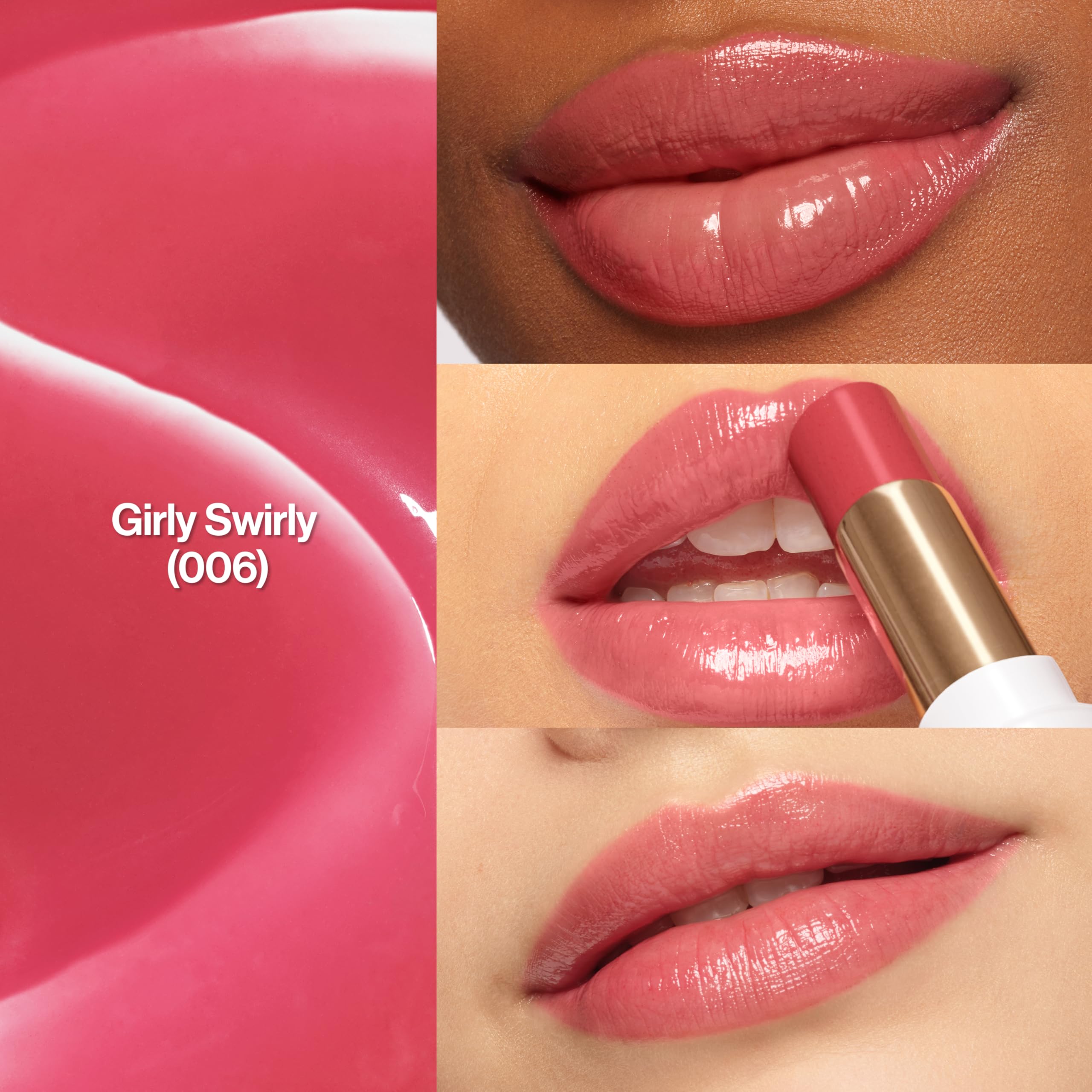 REVLON Super Lustrous Glass Shine Balm Gift Set — 3-Piece Hydrating Lip Color (Honey Shine, Rum Raisin, Girly Swirly)